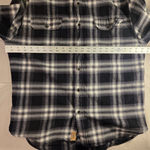Jachs Men's Flannel Heavyweight Plaid Long Sleeve Button Up Shirt, Size L - Picture 9 of 13